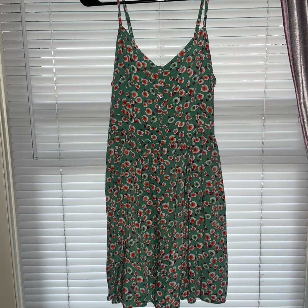Floral Green Dress